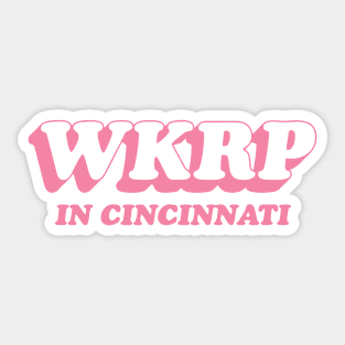 WKRP in Cincinnati Pink v2 Sticker